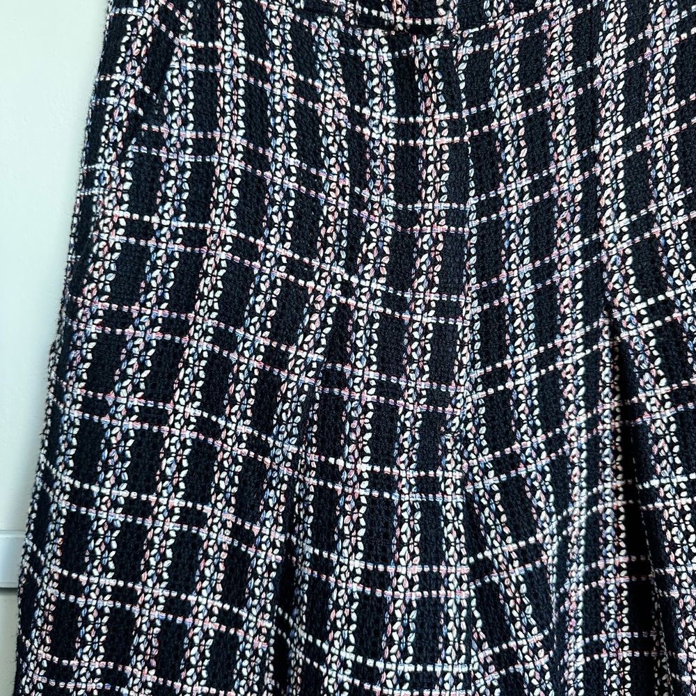 Iris & Ink ($395) High Waist Tweed Culottes Wool Pleated Cropped Pants Sz 4 - Picture 3 of 11